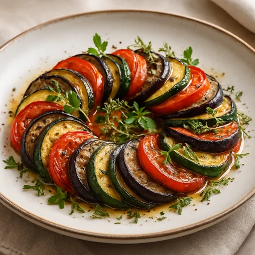 Рататуй с запечёнными овощами и травами