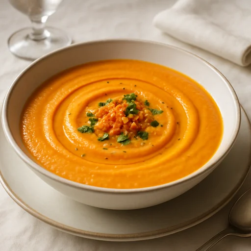Крем-суп из красной чечевицы и моркови