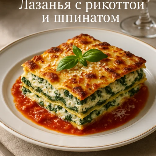 Лазанья с рикоттой и шпинатом